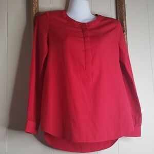 𝅺nydj Red Long Sleeve Blouse